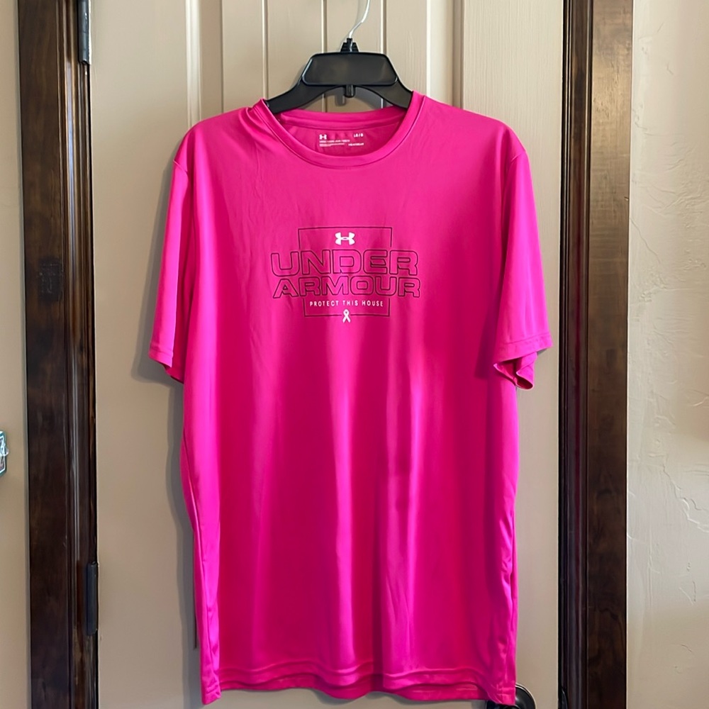 Under Armour pink athletic shirt